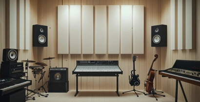 Acoustic panels in a home studio for better instruments separation Acoustic panels in a home studio for better instruments separation