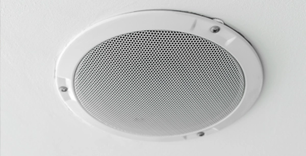Home ceiling speaker for distributed home audio system Ceiling speaker in a home distributed audio system