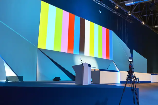 LCD screen at video wall installation