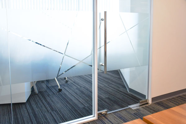 Professional installation of Window Films in a commercial offices