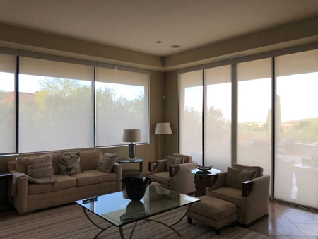 A living room with Home automation and smart home systems in Tucson