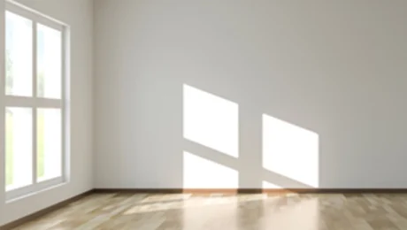 Bright living room with home window tinting softening direct sunlight and glare